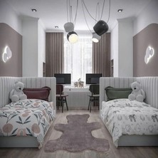 Pelüş Çocuk Odası Modern Ayıcık Halı Kaymaz Taban Halı Yatak Odası Rbt