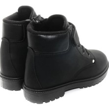 KU&PA SHOES TIMBER DERİ GÖRÜNLÜ SICAK ASTARLI ÇOCUK BOT SİYAH - 3005
