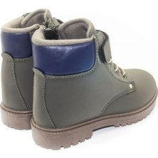 KU&PA SHOES TIMBER SÜET GÖRÜNÜMLÜ SICAK ASTARLI ÇOCUK BOT HAKİ - 3008