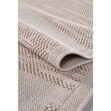 Kreasyon Halı Doku DH007 Bej Hav Toz Vermez Salon Mutfak Koridor Oturma Odası Yolluk Dokuma Kilim