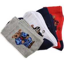 Zishan Fashion 4'lü Teddy Bear Çorap Seti 444