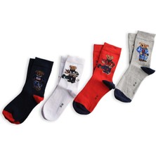 Zishan Fashion 4'lü Teddy Bear Çorap Seti 444