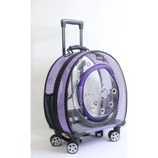 Migno Küçük Fileli Model Kedi Köpek Taşıma Çantası Mor