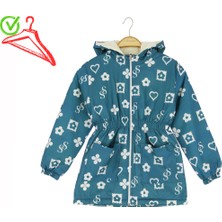 Kız Çocuk Mont Kapüşonlu Kürklü