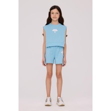 Tyess Kız Çocuk Mavi Sweatshirt