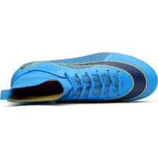 Mars Store1 Çocuk Futbol Ayakkabıları, Yüksek Yardım Erkek Kız Spor Futbol, Mavi (Yurt Dışından)