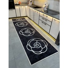 Brillant Çiçek Desenli Latesk Kaymaz Taban Halı