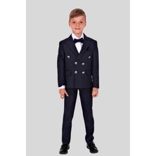 Montero Ceketli Mendilli Erkek Çocuk Takım Elbise Lacivert