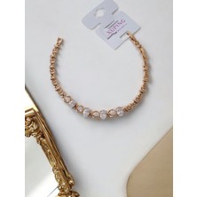 Noshnosh 18K Rose Gold Zirkon Taşlı Xuping Özel Seri Vip Bileklik