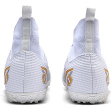 Mars Store1 Çocuk Futbol Ayakkabıları, Yüksek Yardım Erkek Kız Spor Futbol, Beyaz (Yurt Dışından)