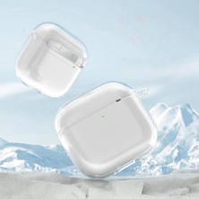 ZORE Airpods 4 Kılıf Şeffaf Kristal Silikon Uyumlu Airbag 14 Kılıf-Şeffaf