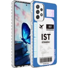 Atlas Galaxy A72 Kılıf Airbag Kenarlı Renkli Desenli Silikon Elegans Kapak-No4