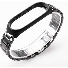 ZORE Xiaomi Mi Band 3 Uyumlu Krd-21 Metal Kordon - Siyah
