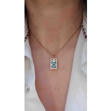 Selin Diamond Çelik Madalyon Kolye