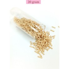 Uzun Boru Kesme Boncuk Çap 2mm Uzunluk 10 mm - 20 Gram - Koyu Krem - BNC229