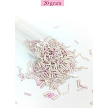 Uzun Boru Kesme Boncuk Çap 2mm Uzunluk 10 mm - 20 Gram - Mat Beyaz - BNC263