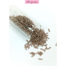 Uzun Boru Kesme Boncuk Çap 2mm Uzunluk 10 mm - 60 Gram - Duman - BNC292