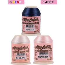 3 Adet Altınbaşak Oya ve Dantel Ipi 20 gr - Royaleks - No: Ş.beyaz - 404 - 530