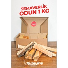 Kuzeylina Semaverlik Odun 1 kg - 15- 17 cm Özel Kutusunda Tek Kullanımlık