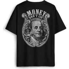 Money Dont Lie Dollars Usd Money Sırt Ön Baskılı Oversize Tişört Unisex T-Shirt