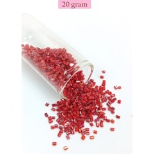 Kesme Cam Boncuk 2mm - 20 Gram - Koyu Kırmızı -BNC322