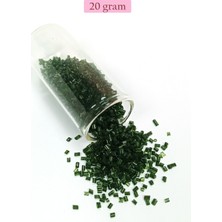 Kesme Cam Boncuk 2mm - 20 Gram - Şeffaf Koyu Yeşil -BNC319