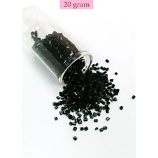 Kesme Cam Boncuk 2mm - 20 Gram - Siyah -BNC312