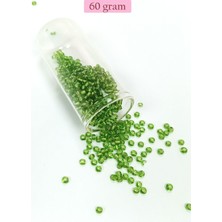 Dökme Cam Kum Boncuk (8/0) 3 mm - 60 Gram - Şeffaf Çimen Yeşili - BNC195