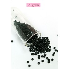 Dökme Cam Kum Boncuk (8/0) 3 mm - 20 Gram - Parlak Siyah - BNC170