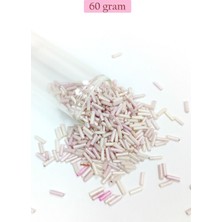 Uzun Boru Kesme Boncuk Çap 2mm Uzunluk 10 mm - 60 Gram - Mat Beyaz - BNC302