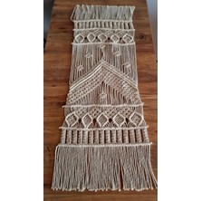 Zuviel Deco Makrome Boho Runner, Sunum, Servis Ekru / Tek Ebat