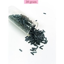 Uzun Boru Kesme Boncuk Çap 2mm Uzunluk 10 mm - 20 Gram - Koyu Yeşil - BNC227
