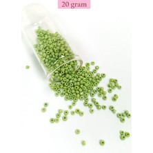 Dökme Cam Kum Boncuk (8/0) 3 mm - 20 Gram - Çimen Yeşili - BNC152