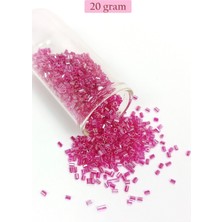 Kesme Cam Boncuk 2mm - 20 Gram - Şeffaf Pembe -BNC334