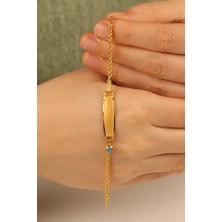 ÇGK KUYUMCULUK  Halat Zincir Altın Çocuk Künyesi CGKBLK0286