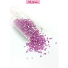 Kesme Cam Boncuk 2mm - 20 Gram - Şeffaf Eflatun -BNC311
