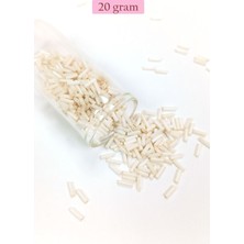 Uzun Boru Kesme Boncuk Çap 2mm Uzunluk 10 mm - 20 Gram - Açık Krem - BNC259