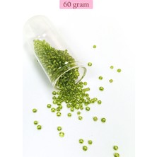 Dökme Cam Kum Boncuk (8/0) 3 mm - 60 Gram - Şeffaf Yeşil - BNC208