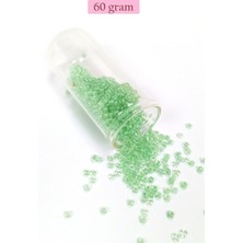 Dökme Cam Kum Boncuk (8/0) 3 mm - 60 Gram - Şeffaf Açık Yeşil - BNC191
