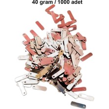 Açık Kırmızı 15 x 5 mm Dantel Oya Yazma Halhal Abiye Lazer Kesim Pul 1000 Adet / 40 Gram