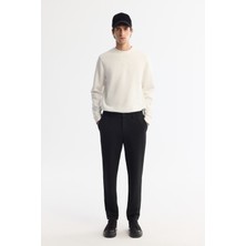 AVVA Erkek Siyah Yanı Lastikli Bi-Stretch Kolay Ütülenen Chino Slim Fit Pantolon B003037