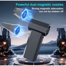 Çift Başlıklı Jet Fanı | Mini Jet Fan | Super Power Turbo Fan | 130.000 Rpm Yüksek Hızlı Mangal Fanı