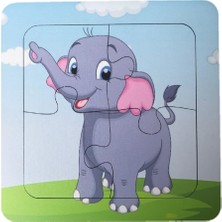 Ahşap Puzzle Ilk Yapbozum 6 Adet 4 Parçalı 14X14CM