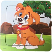 Ahşap Puzzle Ilk Yapbozum 6 Adet 4 Parçalı 14X14CM
