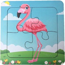 Ahşap Puzzle Ilk Yapbozum 6 Adet 4 Parçalı 14X14CM