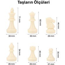Satranç Taşı Seti 32 Adet Plastik Piyon ( Tablasız Sadece Taş Takımı )