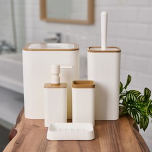 Evidea Bath Mina Due 5'li Banyo Seti - Beyaz
