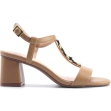 Nine West Nacaıa 5fx Camel Kadın Topuklu Sandalet