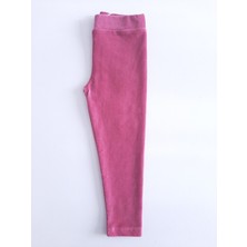 Timi Kids Kız Çocuk Fitilli Kadife Kumaş Beli Lastikli Basic Tayt Pantolon