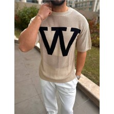 T-Shirt Nefes Alabilen Oversize Terletmez Örme Pamuk Fileli Bisiklet Yaka Tişört